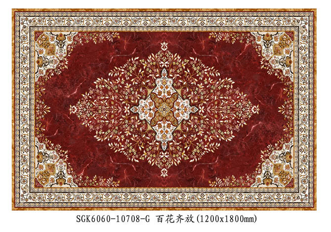 SGK6060-10708A-G(1200x1800mm)  红底百花齐放