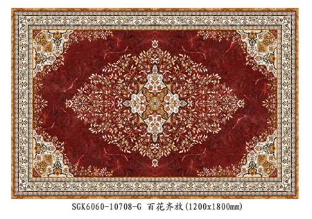 SGK6060-10708A-G(1200x1800mm)  红底百花齐放